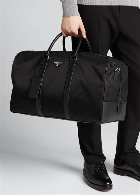 prada duffle bag leather|prada nylon saffiano bag.